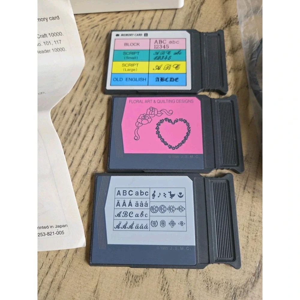 Janome Card Reader 10000 Memory Craft For Sewing Embroidery Machine Plus Extras